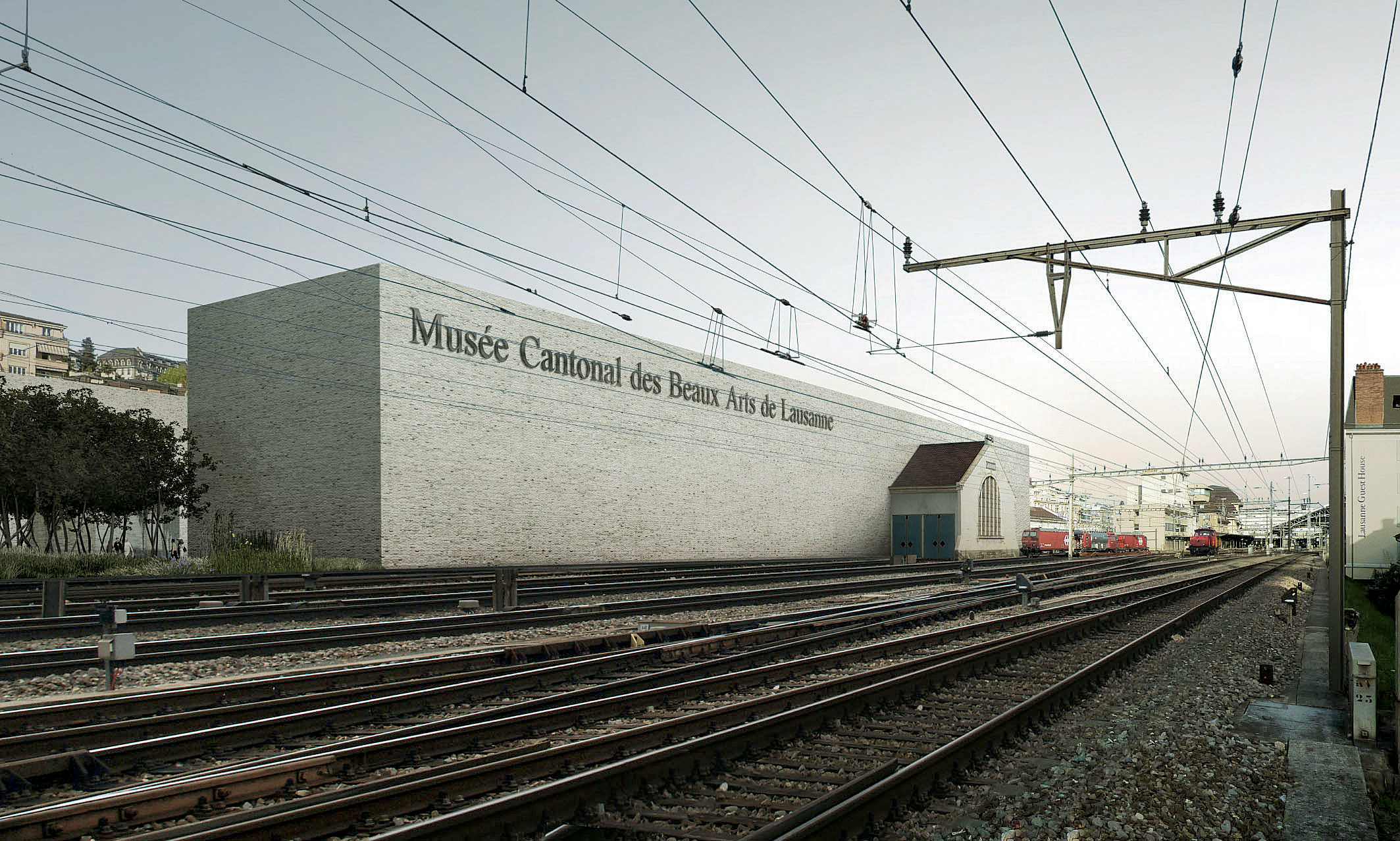 I tesori di Losanna in un muro lungo la ferrovia