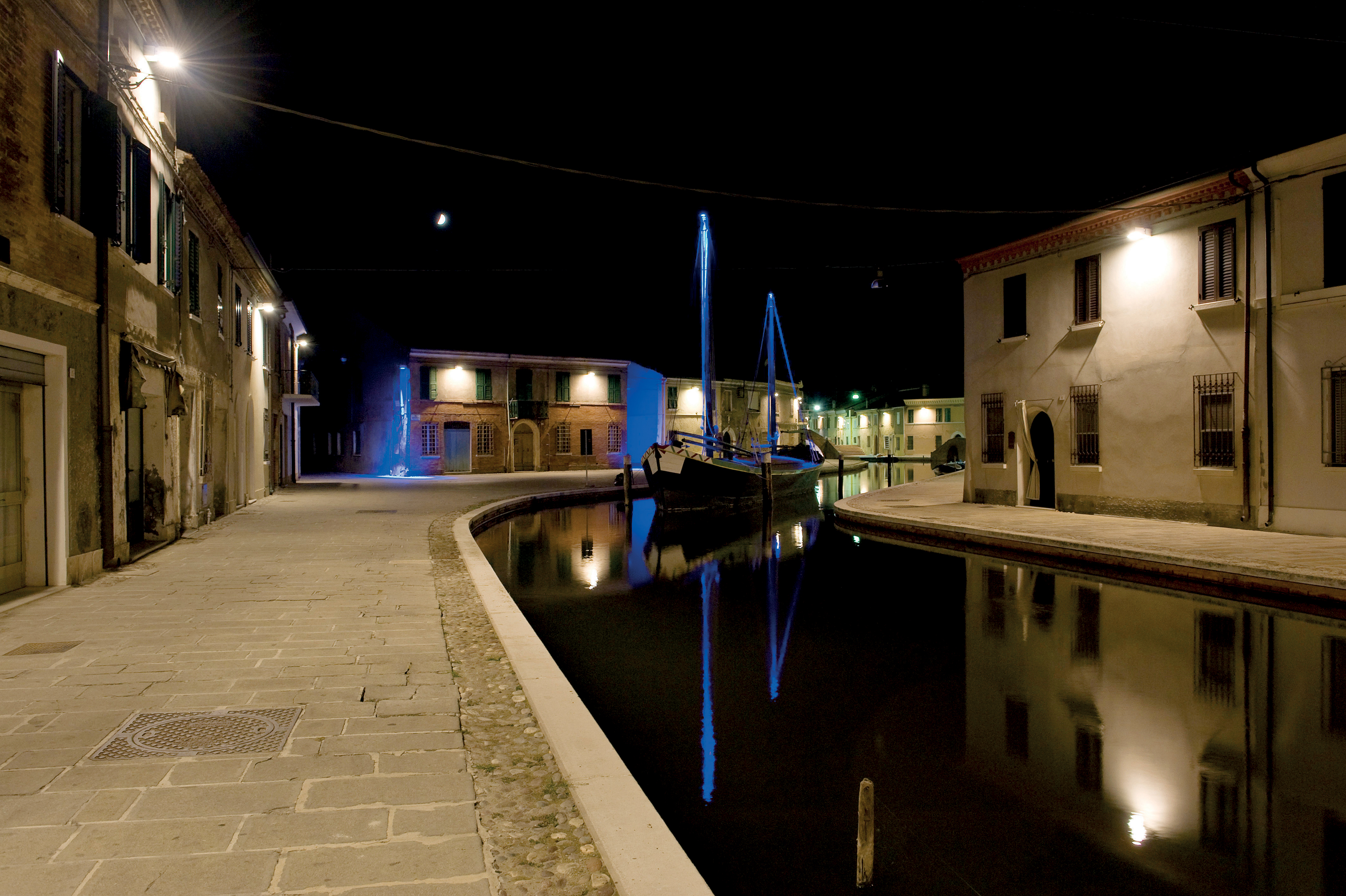 Canali Maggiore e Buonafede nella città antica a Comacchio