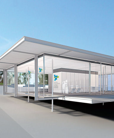 Due giovani studenti per il visitors center della Stavros Foundation di Atene