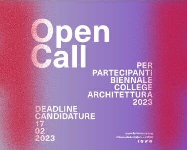 Biennale College Architettura: spazio ai giovani!