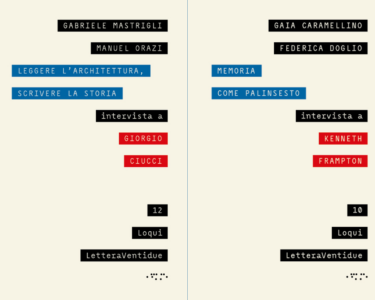 Giorgio Ciucci e Kenneth Frampton, dialogo a distanza