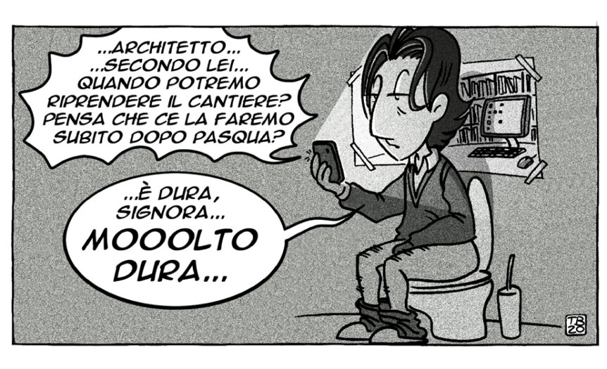 Quarantena in casa: lo psicodramma dell’architetto