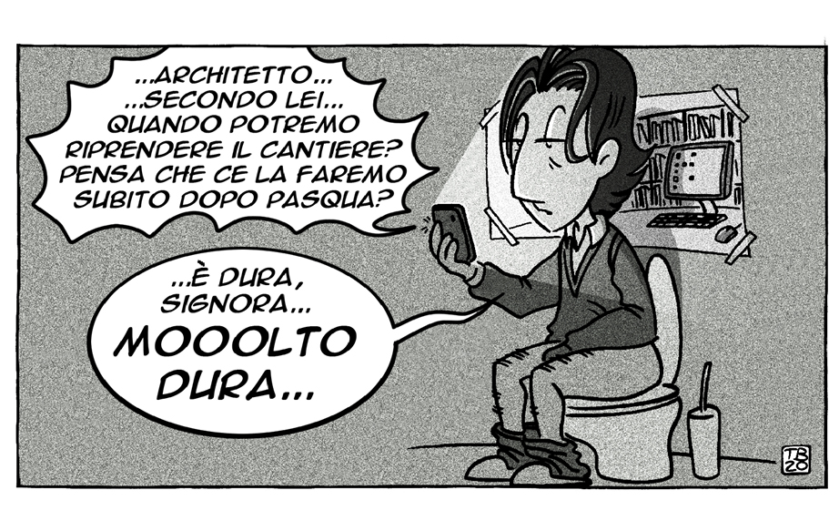 Quarantena in casa: lo psicodramma dell’architetto