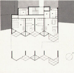 Peppo Brivio, Casa Cate, Massagno (Cantone Ticino), 1957-1958.
Piante tipo (da “Werk”, 1959, n. 9, p. 314)