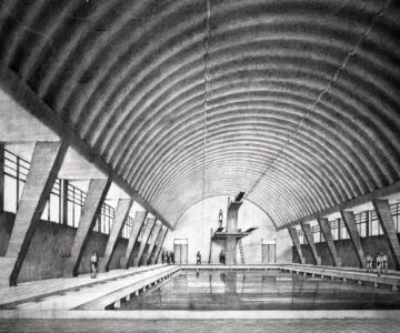 La piscina dell’Accademia navale di Livorno