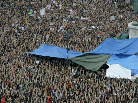 accampamento "15M" (fonte: publicspace.org)