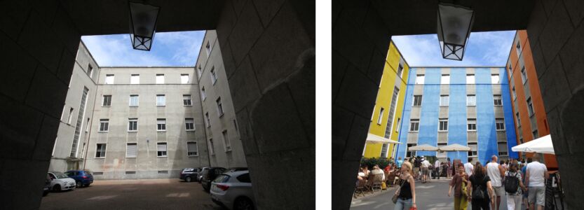 Prima e dopo: la rigenerazione pubblica dei cortili