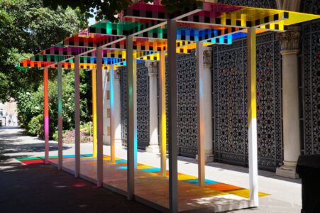 “Colors for a Pergola” – “4 Colours at 3 metres high”, 2014 - Daniel Buren - “Genius Loci– The Spirit of Place” exhibition at Palazzo Franchetti for the 14th Architecture Venice Biennale (© MA-CO ITALIA srl)