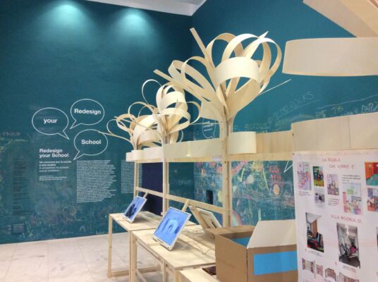 "Redesign your school", mostra collaterale a cura di Silvana Annicchiarico, Riccardo Blumer, Giorgio Camuffo e Franca Zuccoli, presso la Quadreria (fino al 5 maggio). Gli esiti di un concorso nelle scuole primarie e secondarie: 110 progetti pervenuti