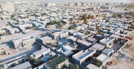 Un insediamento di Sha'abi settlement ad Abu Dhabi negli anni settanta