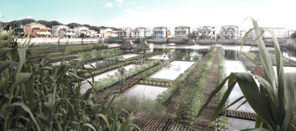 trasformazione in giardini galleggianti (Michele Iorio, Marika Maione e Joseph Alan Valia)