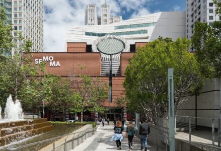 The new SFMOMA, view from Yerba Buena Gardens; photo: Jon McNeal, © Snøhetta