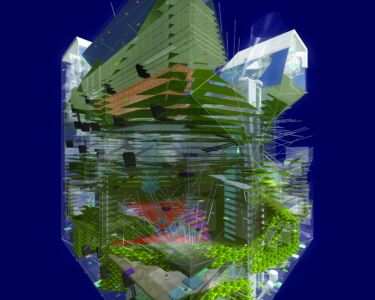 MVRDV, The 3D City-Cube study on the compact city, 2000-2005