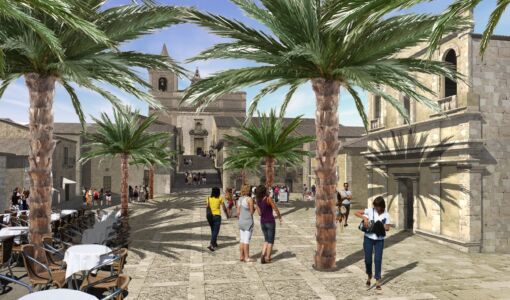 Poggioreale piazza, rendering Studio Orianoassociati
