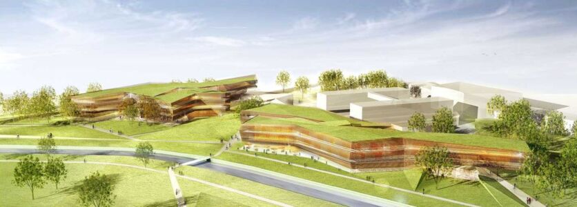 I Nuovi Uffici Comunali e di Arpa, rendering di progetto