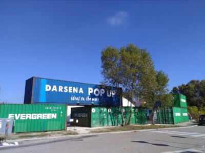 Darsena PopUp. Il portale di accesso all’area verso la città (© Domenico Mollura)