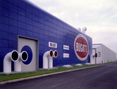 Fabbrica Bugatti: gli edifici prove e produzione