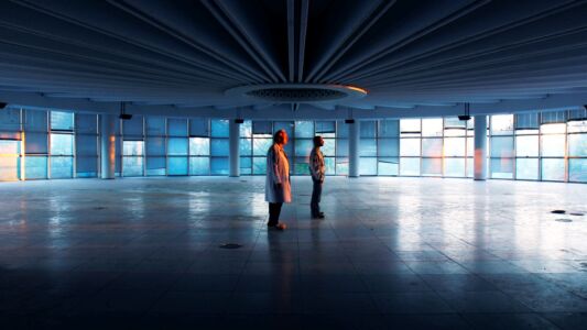 Fabbrica Bugatti oggi: l'interno dell'edificio circolare