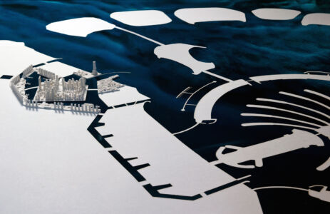 Masterplan di Waterfront City a Dubai, 2008 (© Oma)