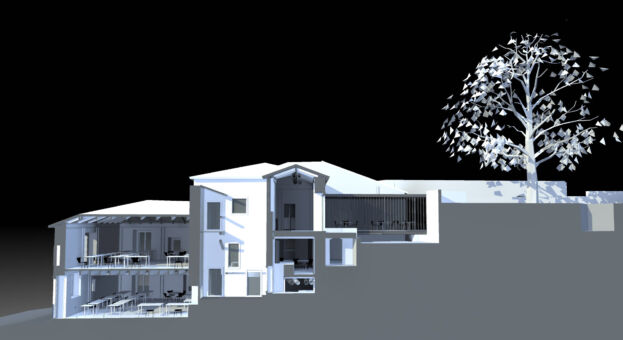 Isolato dos Lagares, corte longitudinale