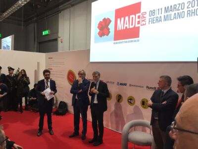 Graziano Delrio e Roberto Snaidero all’inaugurazione di Made expo 2017