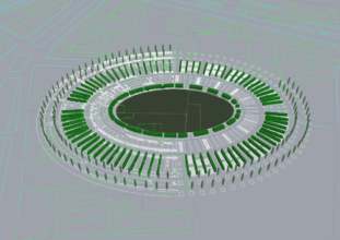 Attilio Stocchi e Antonella Ranaldi, progetto per l'anfiteatro di via De Amicis