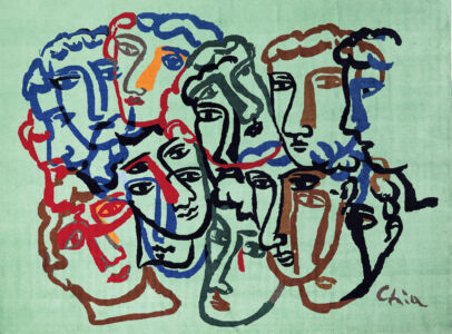 Sandro Chia, Tappeto Faccette