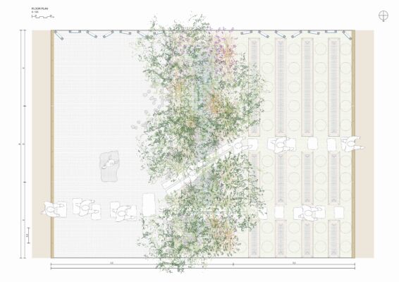 Claudia Amias e Joan Battle della Escula Tecnica Superior de Arquitectura di Barcellona puntano l’attenzione sul tema della riforestazione nelle zone aride con il giardino Through Vegetation.