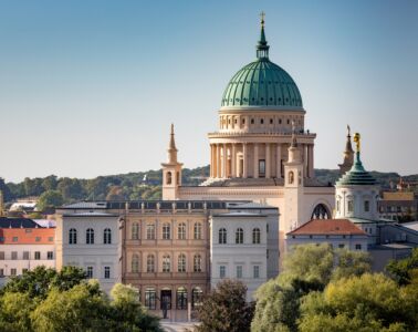 Vista del centro storico di Potsdam e del Museum Barberini, foto: Helge Mundt, © Museum Barberini