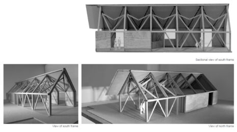 Modello in scala 1:50 dell’edificio centrale del centro visite, Abir Architects