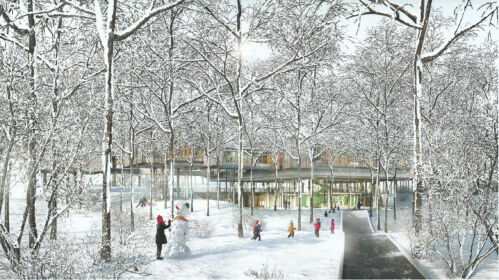 Render, vista generale nel periodo invernale ©RPBW
