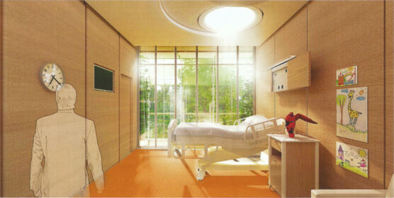 Vista interna della camera ©RPBW, render di Cristiano Zaccaria