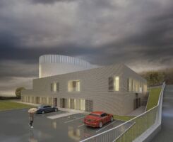 Esterno-Vista ingresso locali parrocchiali (©Andrea Cavicchioli)