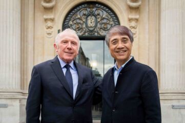 François Pinault e Tadao Ando (© Fred Marigaux 2016. Courtesy Collection Pinault – Parigi)