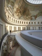 Il percorso e l'ovulo, alla sommità del cilindro (© Artefactory Lab ; Tadao Ando Architect & Associates; NeM / Niney & Marca Architectes; Agence Pierre-Antoine Gatier. Courtesy Collection Pinault - Parigi)