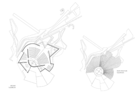 Pianta piano terra e coperture (©Benedetta Tagliabue)
