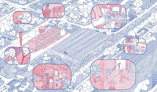 Fumetto che esemplifica le diverse attività in un CIEP (© Aberrant Architecture)