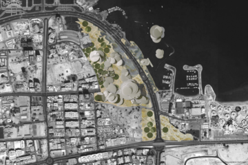 Planimetria del National Museum of Qatar a Doha, progetto di Jean Nouvel