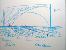 Maritime Museum nel polo del Saadiyat Cultural District, progetto di Tadao Ando