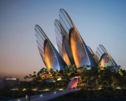 Sheikh Zayed National Museum nel polo del Saadiyat Cultural District, progetto di Norman Foster