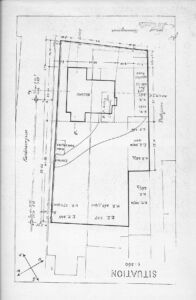 Rapporto spaziale fra lotto, ex orto botanico e l’intervento (scala 1:360)