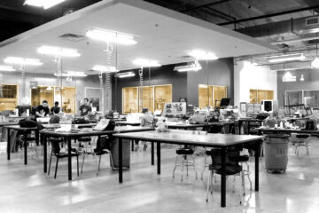 Vista interna di Tech Shop nella sua sede di Bakery Square, Pittsburgh (USA) © Caterina Montipò