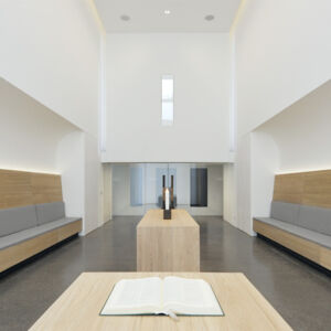 Bochum Stahlhausen, interno Sala del Silenzio ©soan architekten