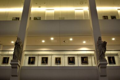 Lipsia, gallerie superiori Augusteum, statue delle Virtù ©Daniela Völkel