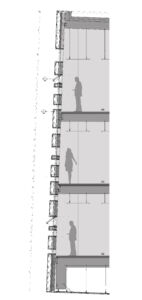 NOI Techpark, sezione di dettaglio del Black Monolith