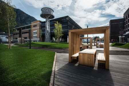 NOI Techpark, particolare di uno spazio relax (foto Ivo Corrà | IDM Südtirol / Alto Adige)