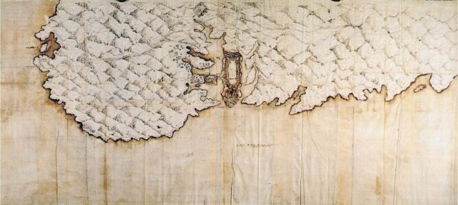 Bartolomeo Genga, mappa di Valletta,1558. Collezione Privata