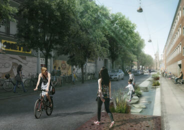 Soul of Nørrebro, progetto vincitore del premio internazionale Nordic Built Cities Challange per la trasformazione in area resiliente dell’Hans Tavsens Park (© SLA)