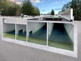 Bacino di stoccaggio sotto il Museumpark (fonte, Rotterdam Climate Proof)