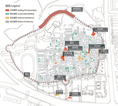 Building Age and Distribution Diagram of Nantou Old Town